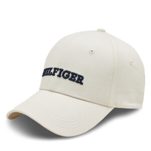 Kepurė su snapeliu Tommy Hilfiger Hilfiger Prep Cap AW0AW16040 Écru