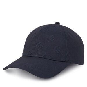 Kepurė su snapeliu Tommy Hilfiger Monogram Debossed Cap AW0AW15328 Tamsiai mėlyna