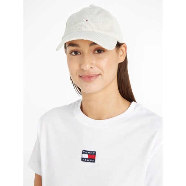 Kepurė su snapeliu Tommy Jeans Im Tju Sport Corduroy Cap AU0AU01807 Écru