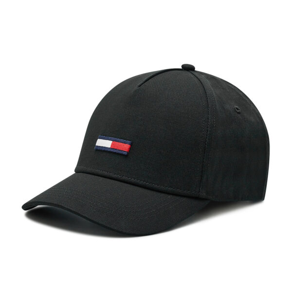 Kepurė su snapeliu Tommy Jeans Tju Flag Cap AU0AU00843 Juoda