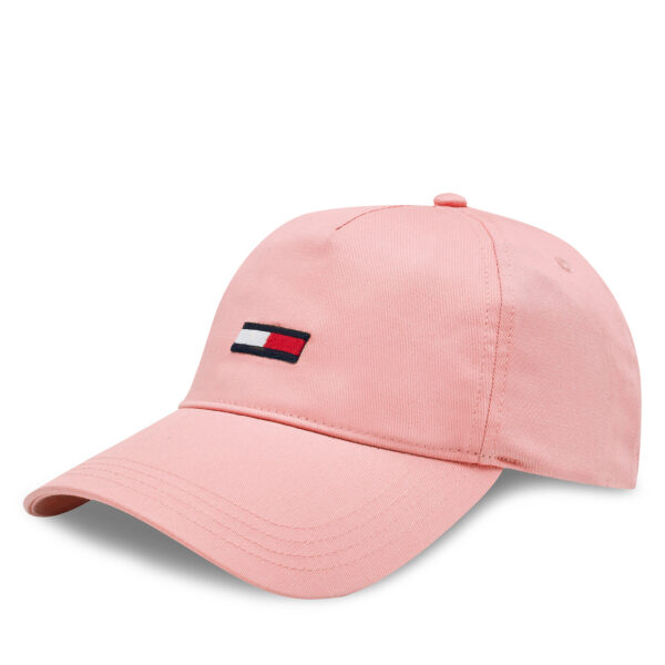 Kepurė su snapeliu Tommy Jeans Tjw Elongated Flag 5 Panels Cap AW0AW15842 Rožinė