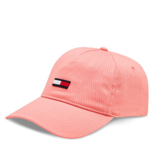 Kepurė su snapeliu Tommy Jeans Tjw Elongated Flag Cap AW0AW15842 Rožinė