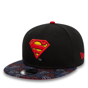 Kepurės vaikams, Kepurė su snapeliu New Era Kids Super Aop 950 Supman 60435015 M Juoda