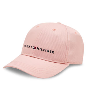 Kepurės vaikams, Kepurė su snapeliu Tommy Hilfiger Essential Cap AU0AU01667 Rožinė