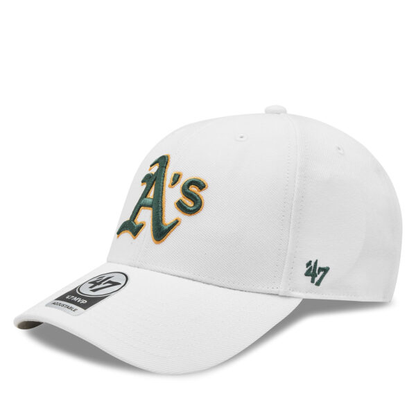 Kepurės vyrams, Kepurė su snapeliu 47 Brand Mlb Oakland Athletics '47 Mvp B-MVP18WBV-WHA Balta