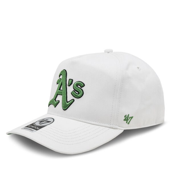 Kepurės vyrams, Kepurė su snapeliu 47 Brand Mlb Oakland Athletics Sure Shot ’47 Hitch BCPTN-SRSHT18GWP-WH00 Balta