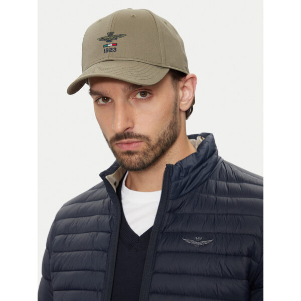 Kepurės vyrams, Kepurė su snapeliu Aeronautica Militare Cappellino 242HA1179CT2848 Chaki