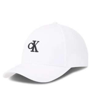 Kepurės vyrams, Kepurė su snapeliu Calvin Klein Jeans New Archive Cap K50K511805 Balta