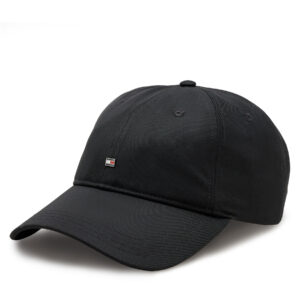 Kepurės vyrams, Kepurė su snapeliu Tommy Hilfiger Flag Poly 6 Panel Cap AM0AM12530 Juoda