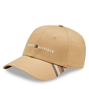 Kepurės vyrams, Kepurė su snapeliu Tommy Hilfiger Foundation Cotton 6 Panel Cap AM0AM12532 Ruda