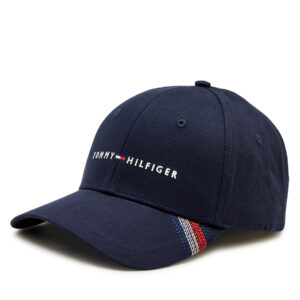 Kepurės vyrams, Kepurė su snapeliu Tommy Hilfiger Foundation Cotton 6 Panel Cap AM0AM12532 Tamsiai mėlyna