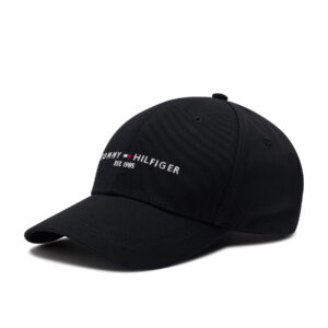 Kepurės vyrams, Kepurė su snapeliu Tommy Hilfiger Th Established Cap AM0AM07352 Juoda