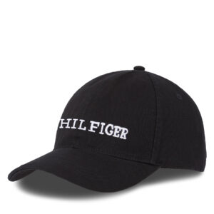 Kepurės vyrams, Kepurė su snapeliu Tommy Hilfiger Th Monotype Soft 6 Panel Cap AM0AM12154 Juoda