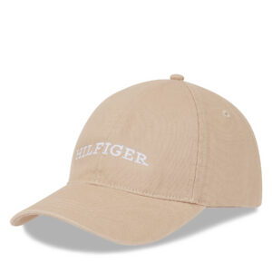 Kepurės vyrams, Kepurė su snapeliu Tommy Hilfiger Th Monotype Soft 6 Panel Cap AM0AM12154 Smėlio