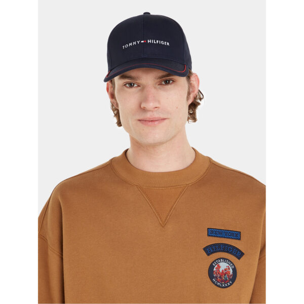 Kepurės vyrams, Kepurė su snapeliu Tommy Hilfiger Th Skyline Cap AM0AM11494 Tamsiai mėlyna