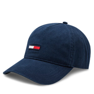 Kepurės vyrams, Kepurė su snapeliu Tommy Jeans Tjm Elongated Flag Denim Cap AM0AM12427 Tamsiai mėlyna