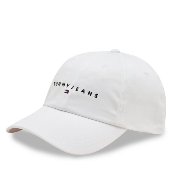 Kepurės vyrams, Kepurė su snapeliu Tommy Jeans Tjm Linear Logo 6-Panel Cap AM0AM12894 Balta