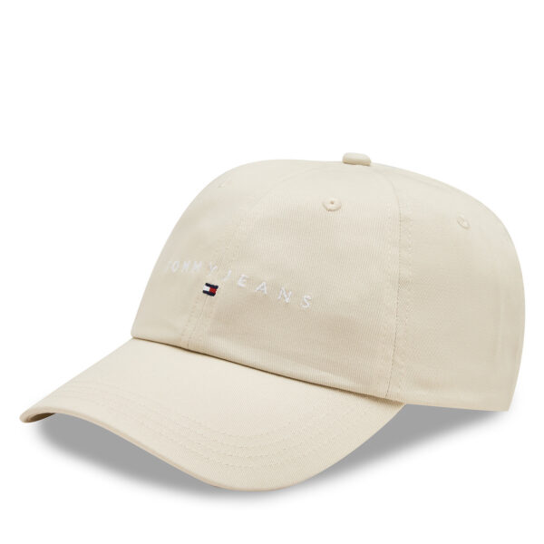 Kepurės vyrams, Kepurė su snapeliu Tommy Jeans Tjm Linear Logo 6-Panel Cap AM0AM12894 Écru