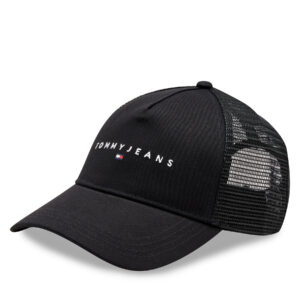 Kepurės vyrams, Kepurė su snapeliu Tommy Jeans Tjm Linear Logo Trucker Cap AM0AM12424 Juoda