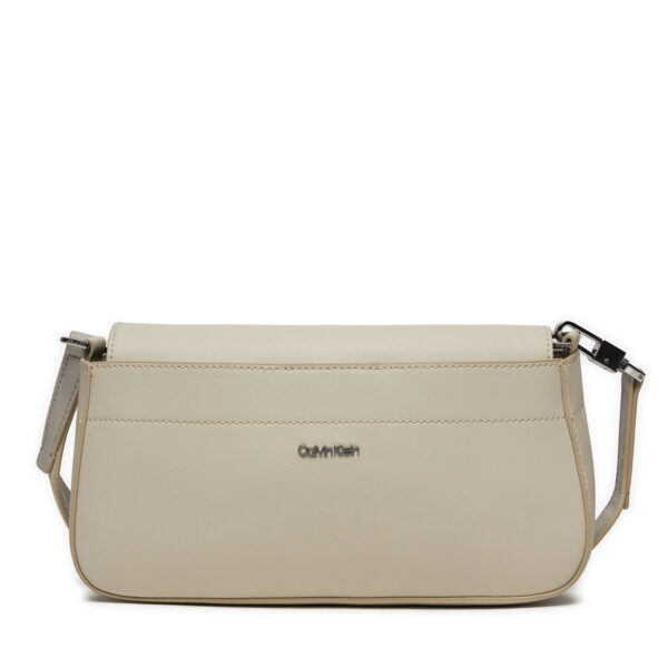 Klasikinės rankinės moterims, Rankinė Calvin Klein Business Shoulder Bag_Saffiano K60K611680 Écru