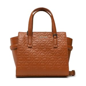 Klasikinės rankinės moterims, Rankinė Calvin Klein Ck Must Mini Tote Embossed K60K610193 Ruda