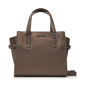 Klasikinės rankinės moterims, Rankinė Calvin Klein Ck Must Mini Tote Rubberized K60K610192 Ruda