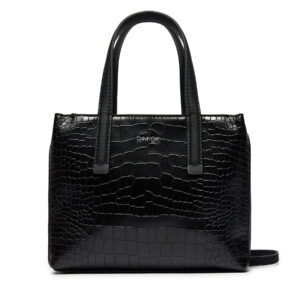 Klasikinės rankinės moterims, Rankinė Calvin Klein Ck Must Mini Tote_Croco K60K612163 Juoda