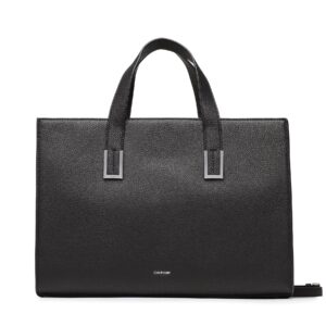 Klasikinės rankinės moterims, Rankinė Calvin Klein Ck Must Plus Tote Lg K60K610448 Juoda