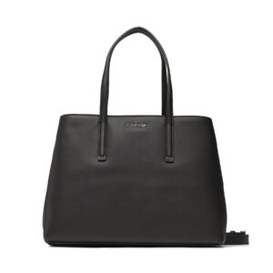 Klasikinės rankinės moterims, Rankinė Calvin Klein Ck Must Tote Md K60K610453 Juoda