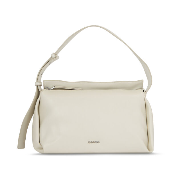 Klasikinės rankinės moterims, Rankinė Calvin Klein Elevated Soft Shoulder Bag Sm K60K610756 Écru