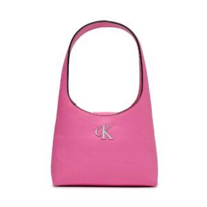 Klasikinės rankinės moterims, Rankinė Calvin Klein Jeans Minimal Monogram Shoulder Bag K60K610843 Rožinė