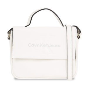 Klasikinės rankinės moterims, Rankinė Calvin Klein Jeans Sculpted Boxy Flap Cb20 Mono K60K610829 Balta