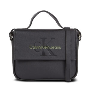 Klasikinės rankinės moterims, Rankinė Calvin Klein Jeans Sculpted Boxy Flap Cb20 Mono K60K610829 Juoda