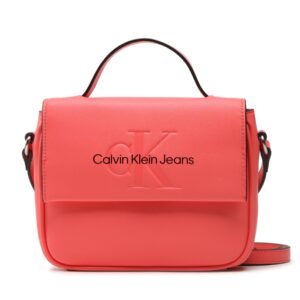 Klasikinės rankinės moterims, Rankinė Calvin Klein Jeans Sculpted Boxy Flap Cb20 Mono K60K610829 Koralų