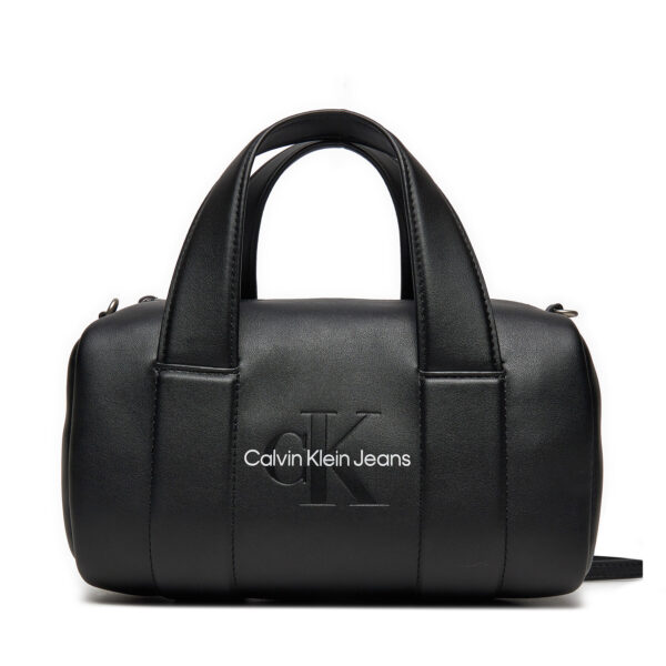 Klasikinės rankinės moterims, Rankinė Calvin Klein Jeans Sculpted Square Barrel Mono K60K612378 Juoda