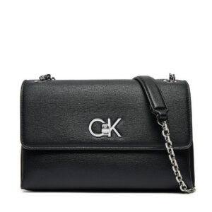 Klasikinės rankinės moterims, Rankinė Calvin Klein Re-Lock Conv K60K612554 Juoda