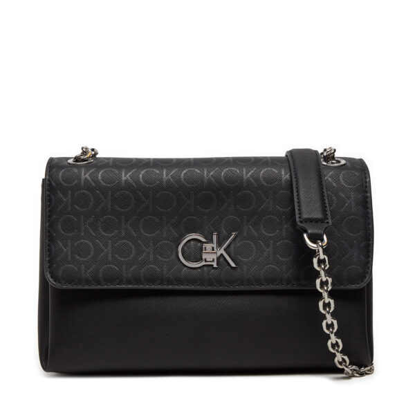 Klasikinės rankinės moterims, Rankinė Calvin Klein Re-Lock Conv K60K612677 Juoda