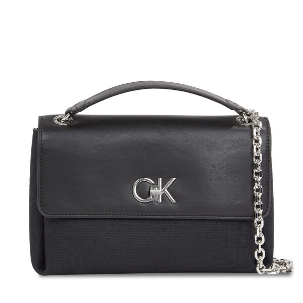 Klasikinės rankinės moterims, Rankinė Calvin Klein Re-Lock Conv Shoulder Bag_Jcq K60K611755 Juoda