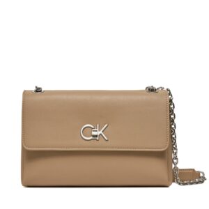 Klasikinės rankinės moterims, Rankinė Calvin Klein Re-Lock Ew Conv Crossbody K60K611084 Ruda