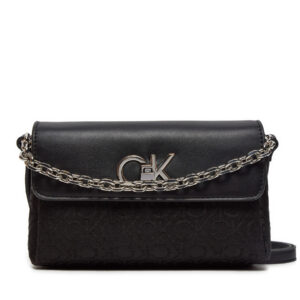 Klasikinės rankinės moterims, Rankinė Calvin Klein Re-Lock Mini K60K612642 Juoda