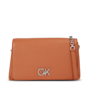 Klasikinės rankinės moterims, Rankinė Calvin Klein Re-Lock Shoulder Bag Md K60K611057 Ruda