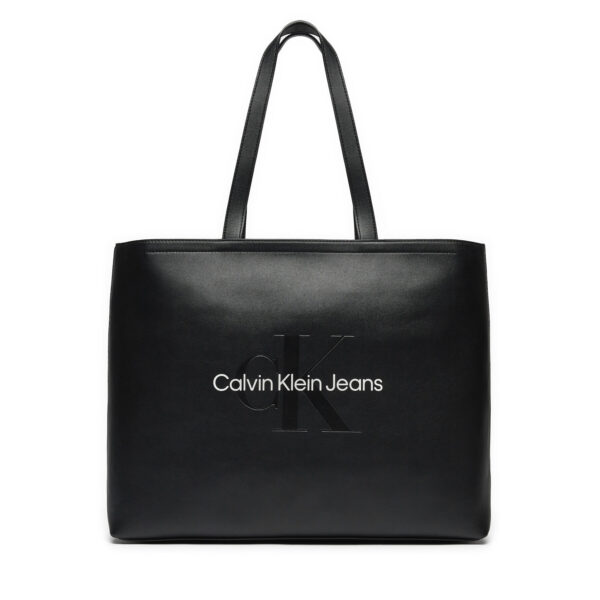 Klasikinės rankinės moterims, Rankinė Calvin Klein Sculpted K60K612222 Juoda