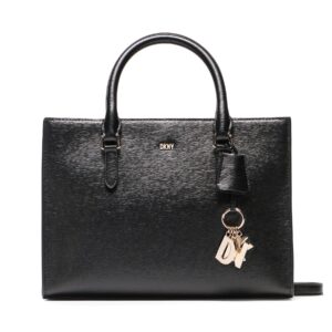 Klasikinės rankinės moterims, Rankinė DKNY Perri Box Satchel R33D3Y94 Juoda