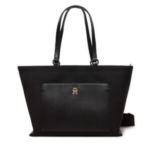 Klasikinės rankinės moterims, Rankinė Tommy Hilfiger Distinct Tote AW0AW16304 Juoda