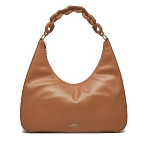 Klasikinės rankinės moterims, Rankinė Tommy Hilfiger Soft Leather Hobo AW0AW16292 Ruda