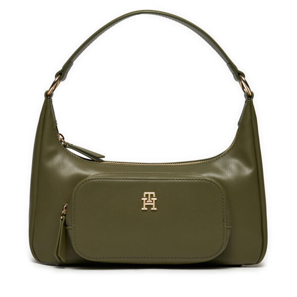 Klasikinės rankinės moterims, Rankinė Tommy Hilfiger Soft Utility Shoulder Bag Pu AW0AW16711 Chaki