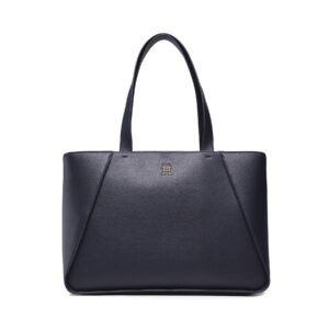 Klasikinės rankinės moterims, Rankinė Tommy Hilfiger Th Casual Tote AW0AW14176 Tamsiai mėlyna