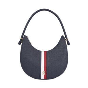 Klasikinės rankinės moterims, Rankinė Tommy Hilfiger Th Emblem Shoulder Bag Corp AW0AW15287 Tamsiai mėlyna