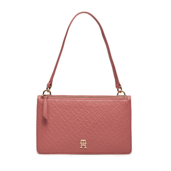 Klasikinės rankinės moterims, Rankinė Tommy Hilfiger Th Refined Shoulder Bag Mono AW0AW15975 Rožinė