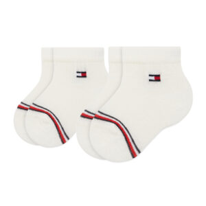 Kojinės vaikams, Vaikiškų ilgų kojinių komplektas (2 poros) Tommy Hilfiger 701220516 Balta